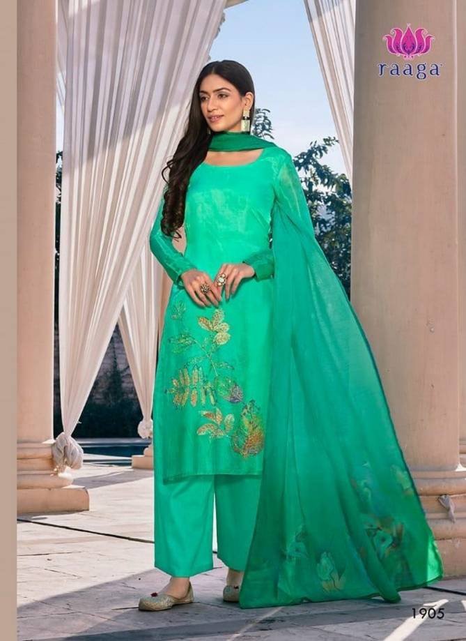 SWAGAT RAAGA Latest fancy Designer Casual Wear Heavy Cotton Silk Digital Print With Handwork Salwar Suit Collection